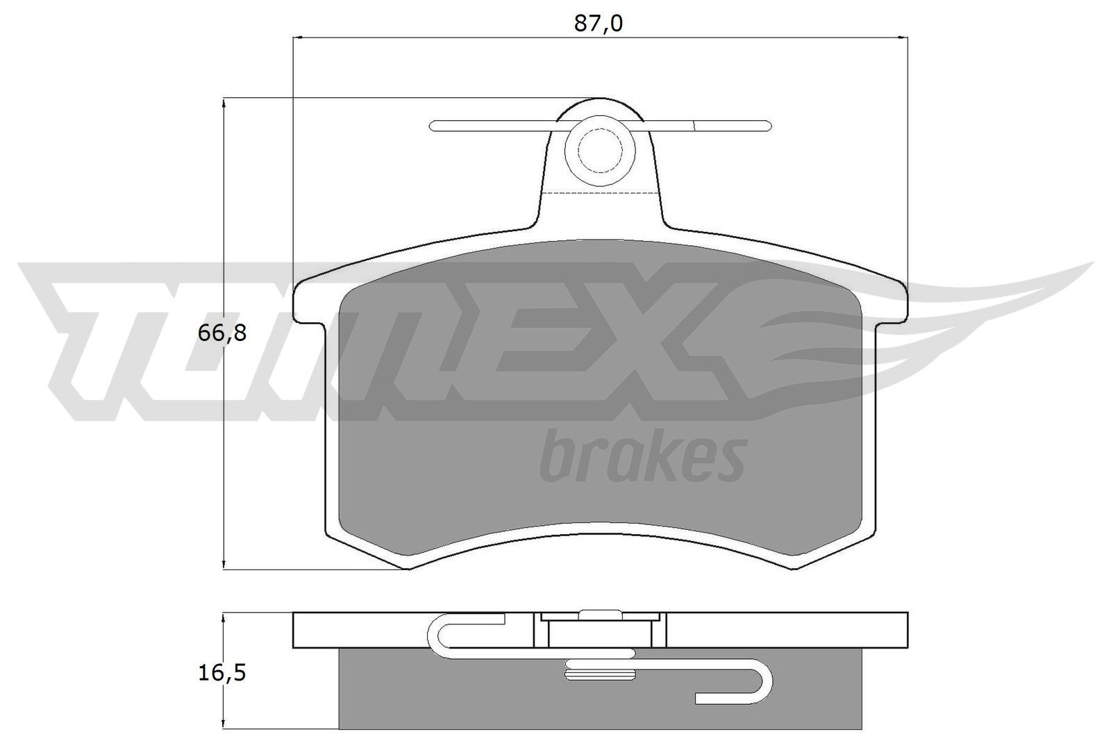 Obrázok Sada brzdových platničiek kotúčovej brzdy TOMEX Brakes  TX1062